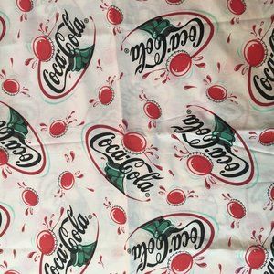 Rare Coca Cola Fabric White Splash Spectrix 45" x 36" 1yd
